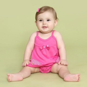 Body bebê vestido de alcinha pitaya