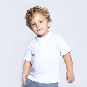Camisa polo infantil manga curta cãozinho