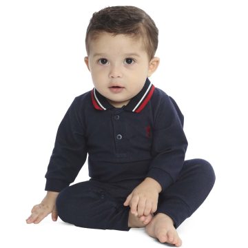 Macacão para bebê menino com zíper cachorrinho moletinho