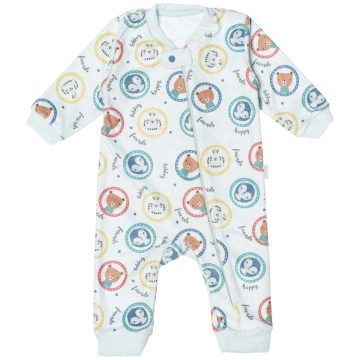 Macacão para bebê menino com zíper poá Pet plush buckle